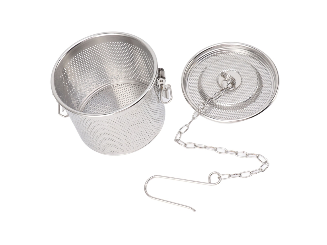 Coador De Tempero Aço Inoxidável, Filtro Bola Chá, Sopa, 12 Cm/4,7 Pol., Com Corrente Suspensa