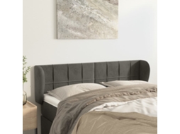 Vidaxl Cabeceira De Cama C/ Abas Veludo 147x23x78/88cm Cinzento-escuro