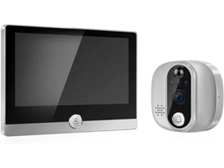 Câmera Digital Para Visor De Porta Com Ecrã Ips De 4,3'', Visor De Alta Definição 1080p Com Wi-fi E Sensor