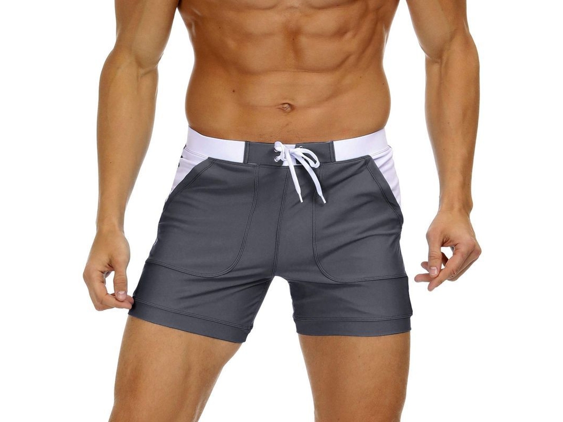 Pantalones Cortos De Baño Para Hombre Secado Rápido Con Cuerda Ajustable Talla 38 Xxl