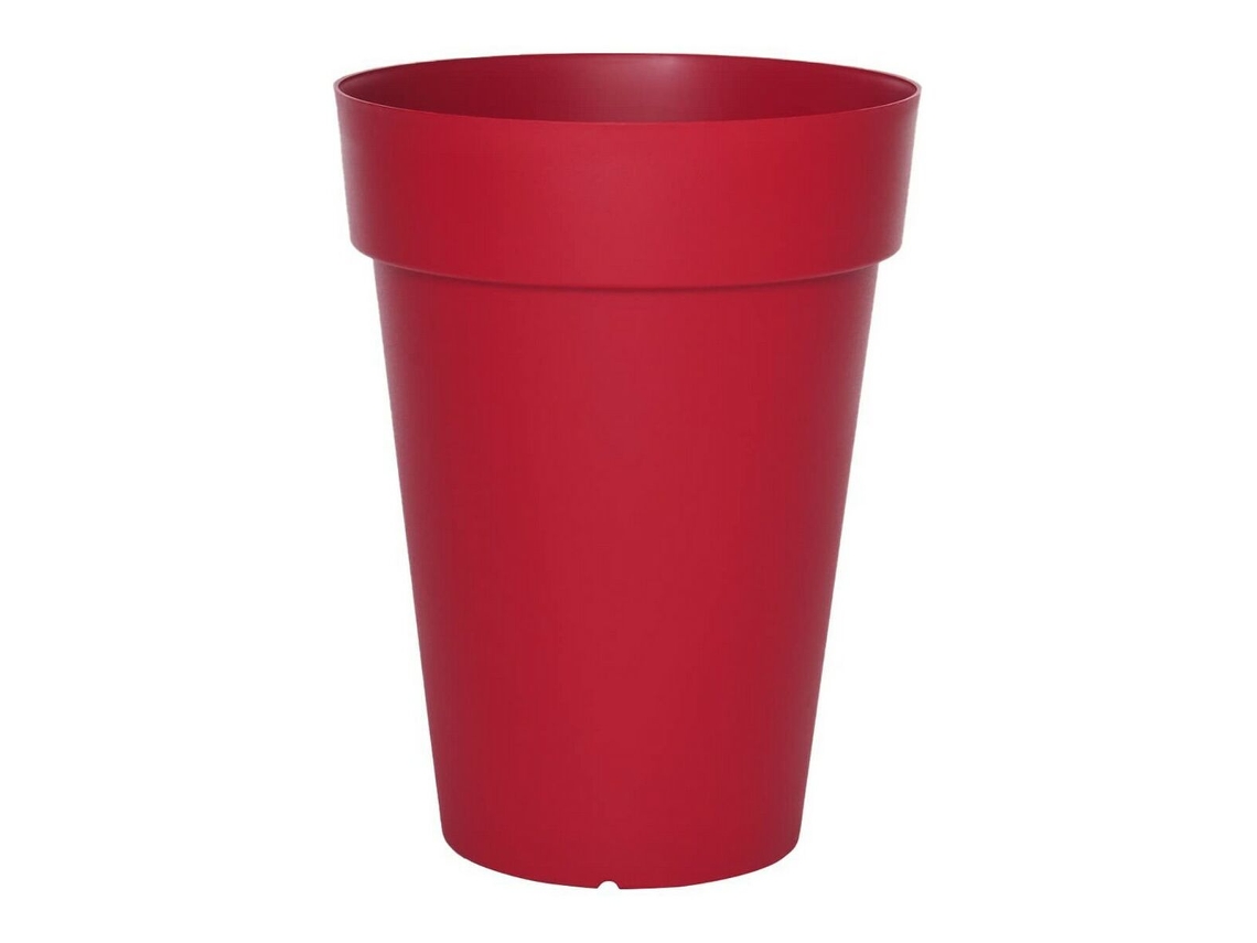 Vaso RIVIERA 415356 Redondo Vermelho Plástico