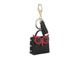 Estojo para fones de ouvido em PU preto com estampa de coruja TAISHENGDA