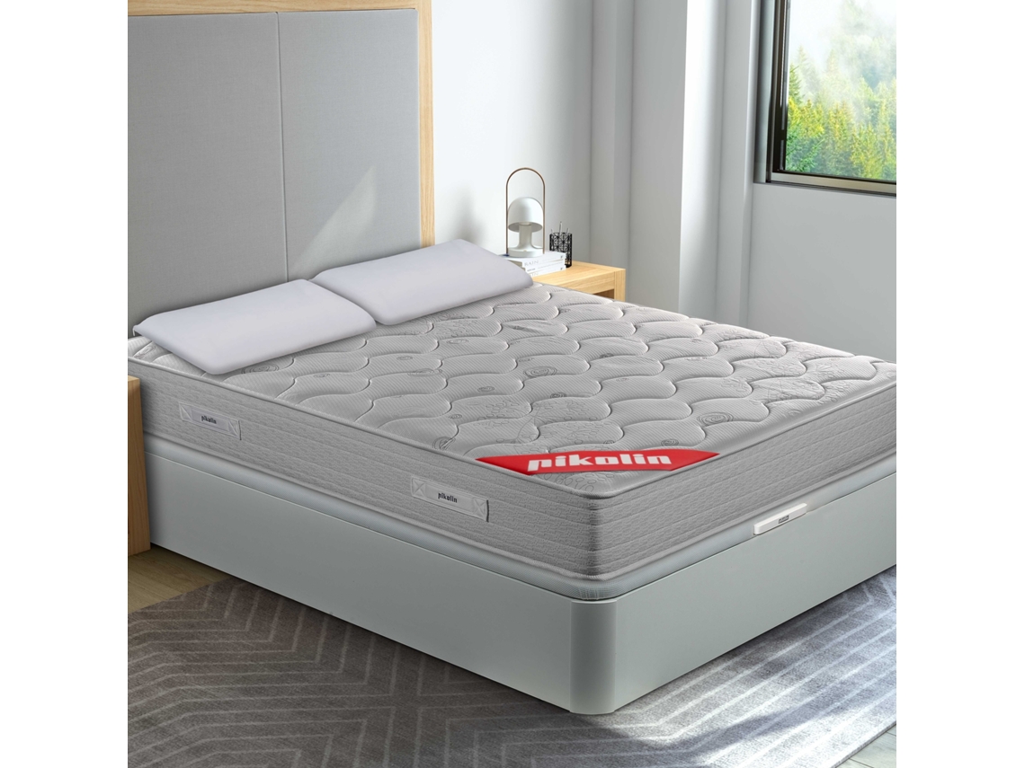 Pack Sommier Com Arrumação + Colchão De Casal Molas E Viscoelástico Pikolin Normablock (160x200 Cm - 62 Cm Altura)