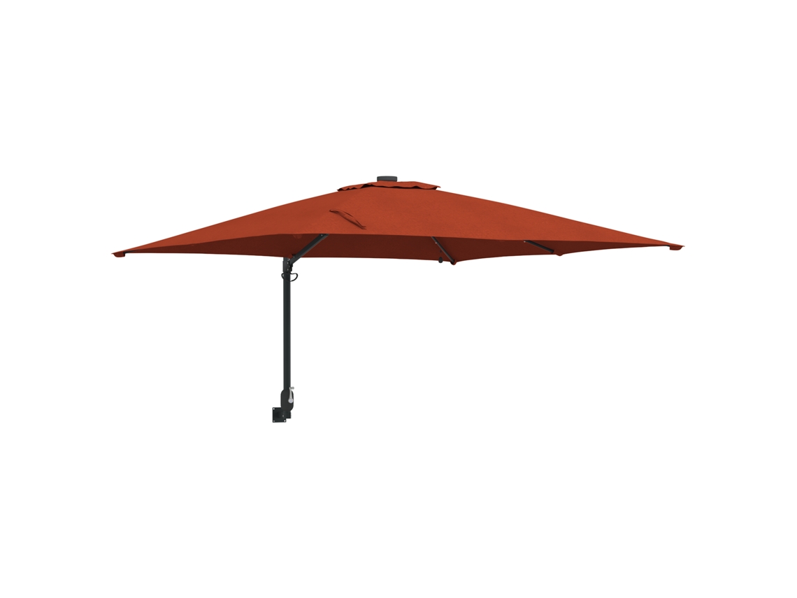 Conjunto 1 Guarda-sol De Jardim Vidaxl Vermelhão Poliéster (248,5 X 247,5 X 160 Cm)