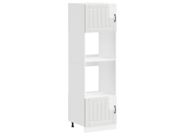 Conjunto Armário Forno 2pcs Lucca Derivado da Madeira Branco Brilhante MAISON EXCLUSIVE