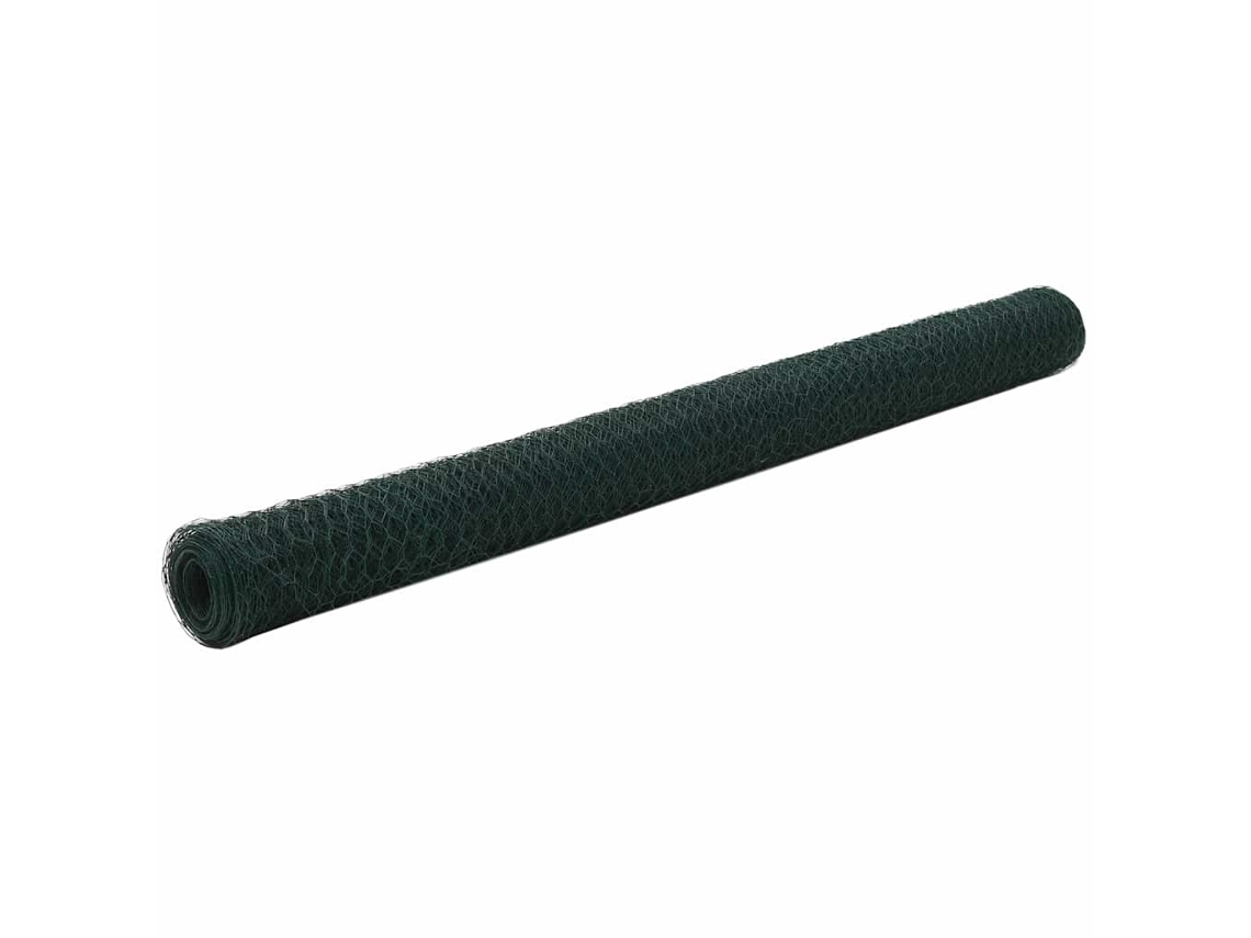 Cerca Arame Galinheiro 25x1,5 M Aã§o C/ Revestimento Pvc Verde DKD HOME DECOR