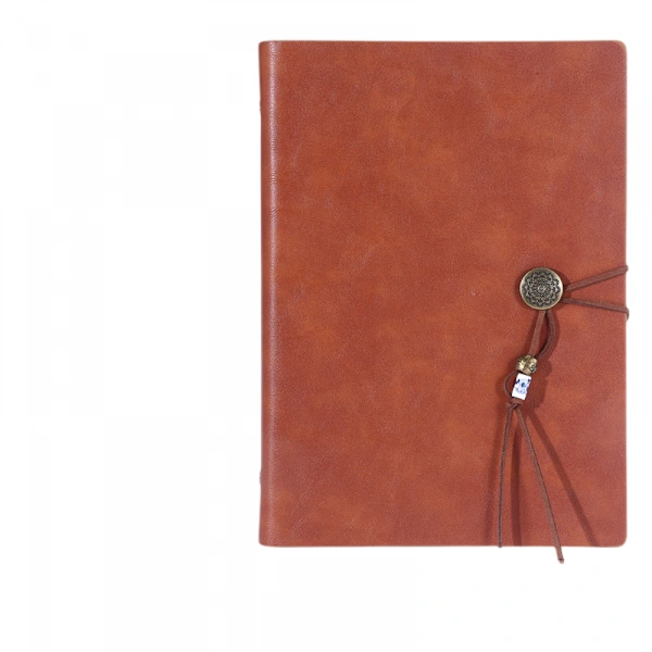 Caderno de Couro A5 Recarregável com 6 Argolas e Capa Flexível BRILVIBERA
