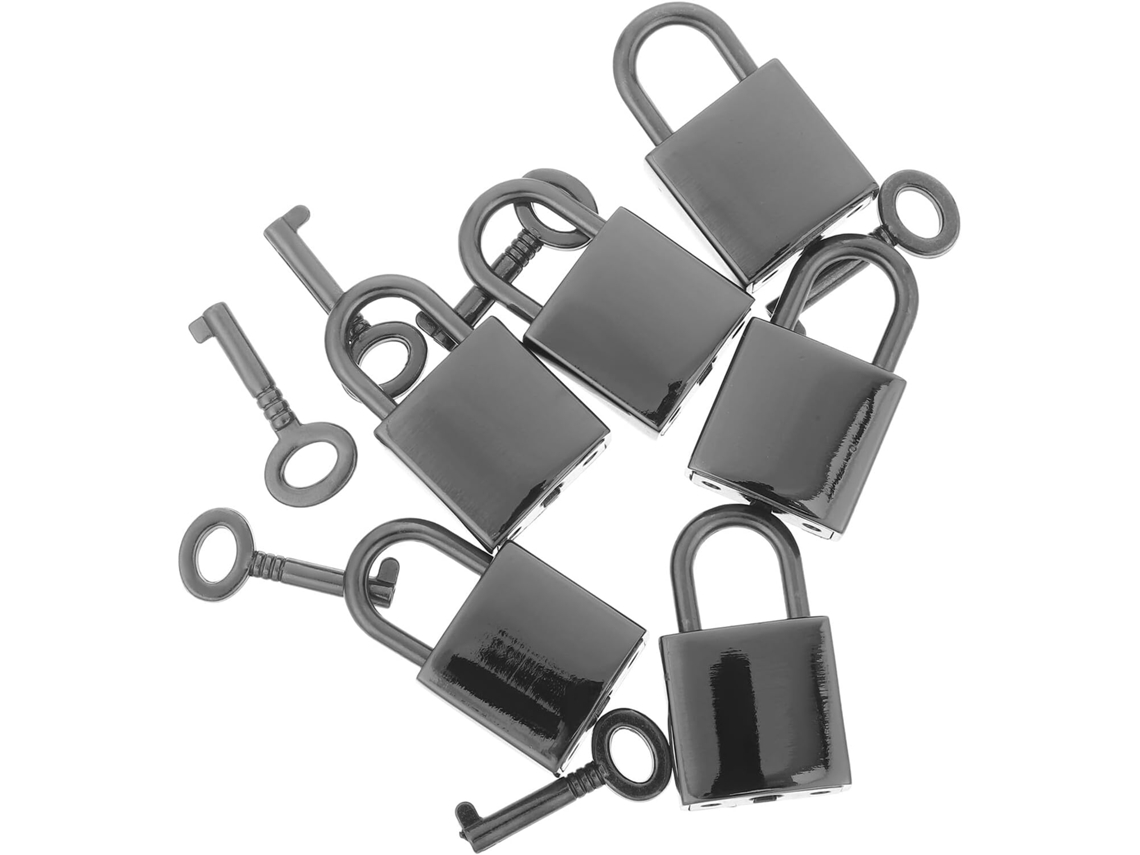 Conjunto De 6 Mini Cadeados Liga Metálica Soimiss Para Malas E Pacotes, Cadeados De Viagem Compactos 20mm, Segurança