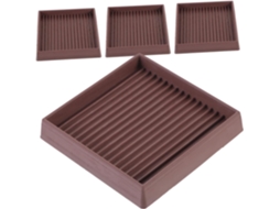 Conjunto De 4-protetores Quadrados Antiderrapantes Para Pés Sofá E Cama, Almofadas Macias Para Estabilização De Pisos