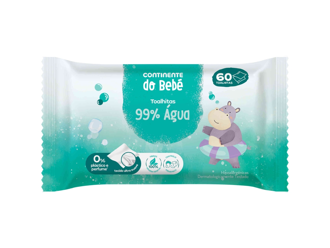 Toalhitas Bebé 99% Água Continente Do Bebé