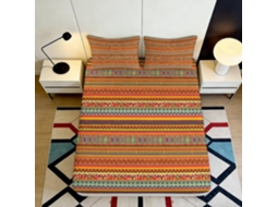 Conjunto de Cama com Estampa Tribal em Microfibra Fronha 200x200cm