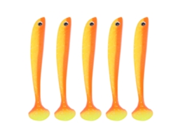 Lure Soft Bait (for Sea Fishing, Two-color Handmade Bait) Changdiao T-tail Fish Soft Lure 5-pack 110mm/6g