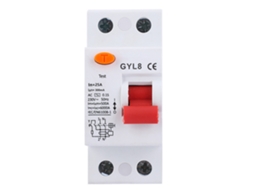 Hkj disjuntor de Corrente 2p 25a 300ma Protector de Fuga Eléctrica 230vac Ip20 50/60hz Gyl8