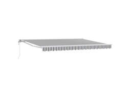 Conjunto 1 Toldo Retrátil Vidaxl Branco Alumínio (5 X 3 M)
