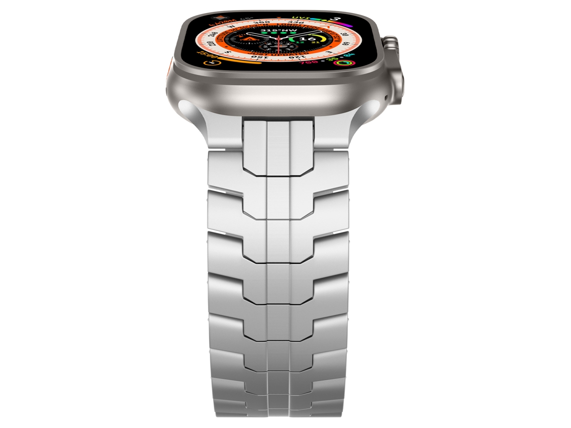 Bracelete para Apple Watch 44/45/46/49mm Liga de Titânio (prata XIAOMOYU