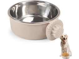 Tigelas de Aço Inoxidável para Gaiolas de Animais de Estimação, com Recipientes Removíveis para Comida e Água, Ideais para Cães AQUAFORGE
