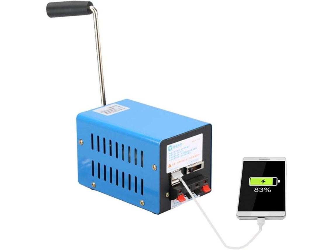 Gerador de carga manual Linjou, 20W, emergência, sobrevivência, com USB