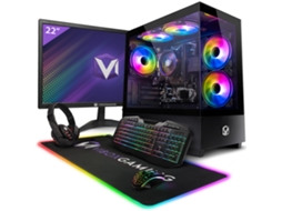 Vibox I-92 Gaming Pc Completo • 22'' Monitor • Amd Ryzen 3 3200g 4,0 Ghz • Radeon Vega 8 • 8 Gb Ram • 480 Gb Ssd • Linux Os • Wifi