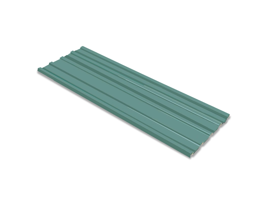 Vidaxl Painel De Telhado 12 Unid. Verde 129 X 45 Cm Aço Galvanizado