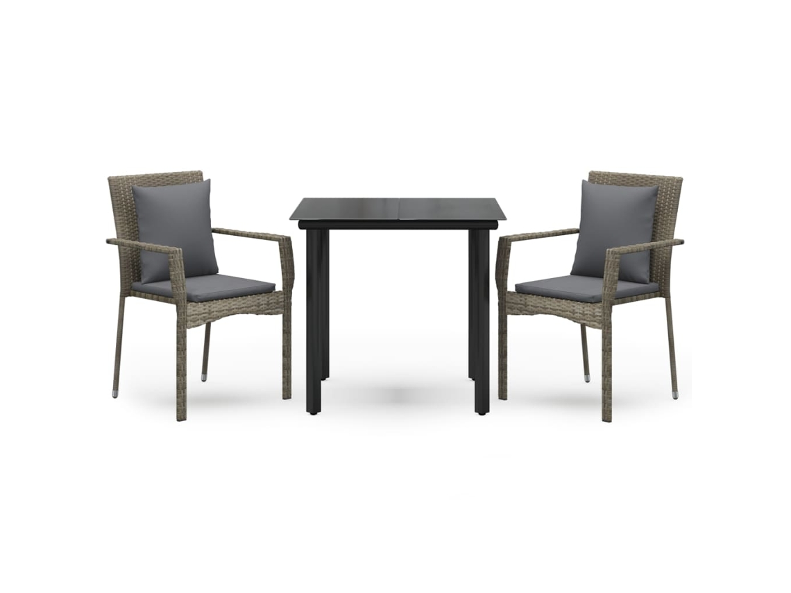 Garden Dining Set, Garden Dining Sets Vidaxl Cinzeto Rattan / Vime (80 Cm Table Length)