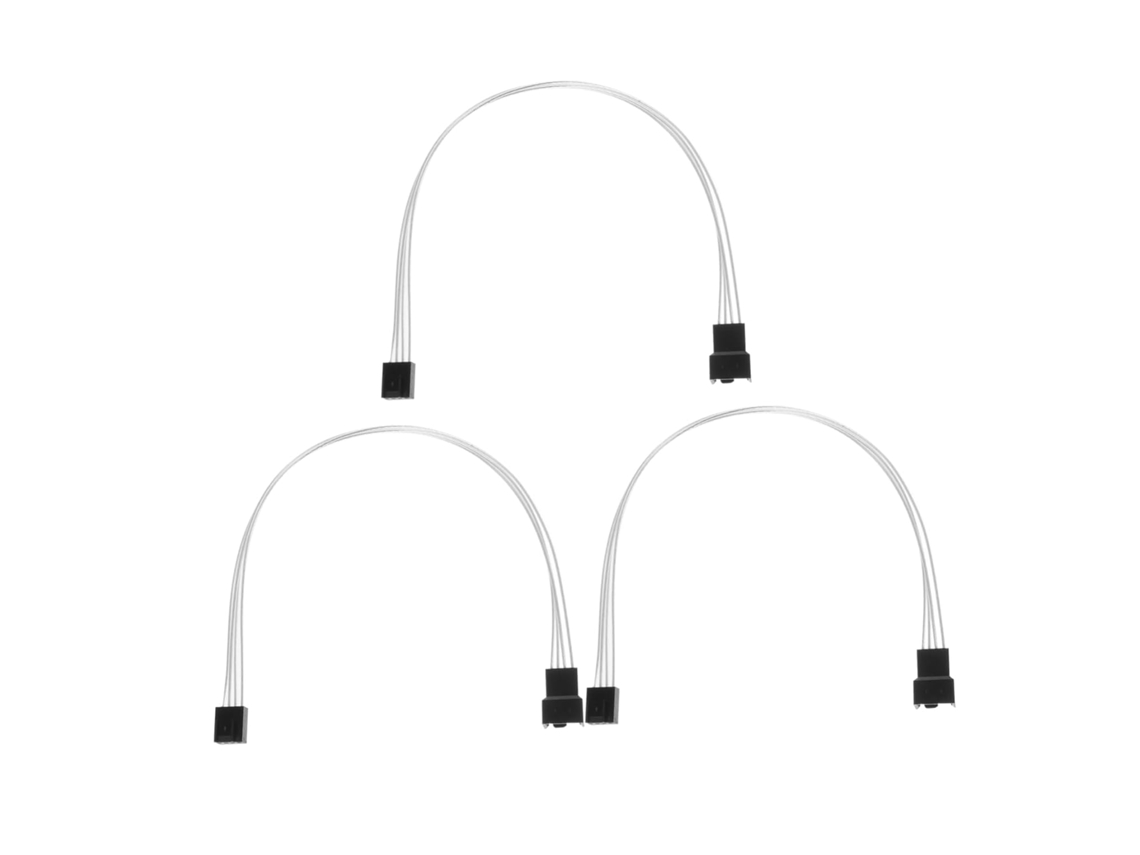 Adaptador De Cabo Extensor De Alimentação Para Ventoinhas De Pc De 3 Peças Para Placas Mãe Adaptador De Cabo Extensor De Alimentação Pa Gokoco