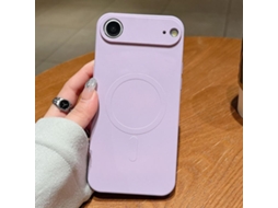 Capa Magsafe Para Iphone Air - Silicone Líquido Com Cor Sólida | Magnética - Lilás
