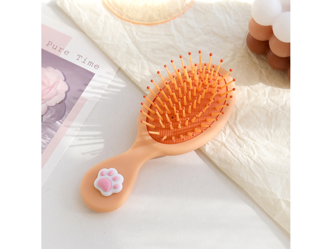 2026 pincel Desenredante Profesional Pequeño Paddle para Cabelo Longo Grosso Fino Cacheado Claw Laranja