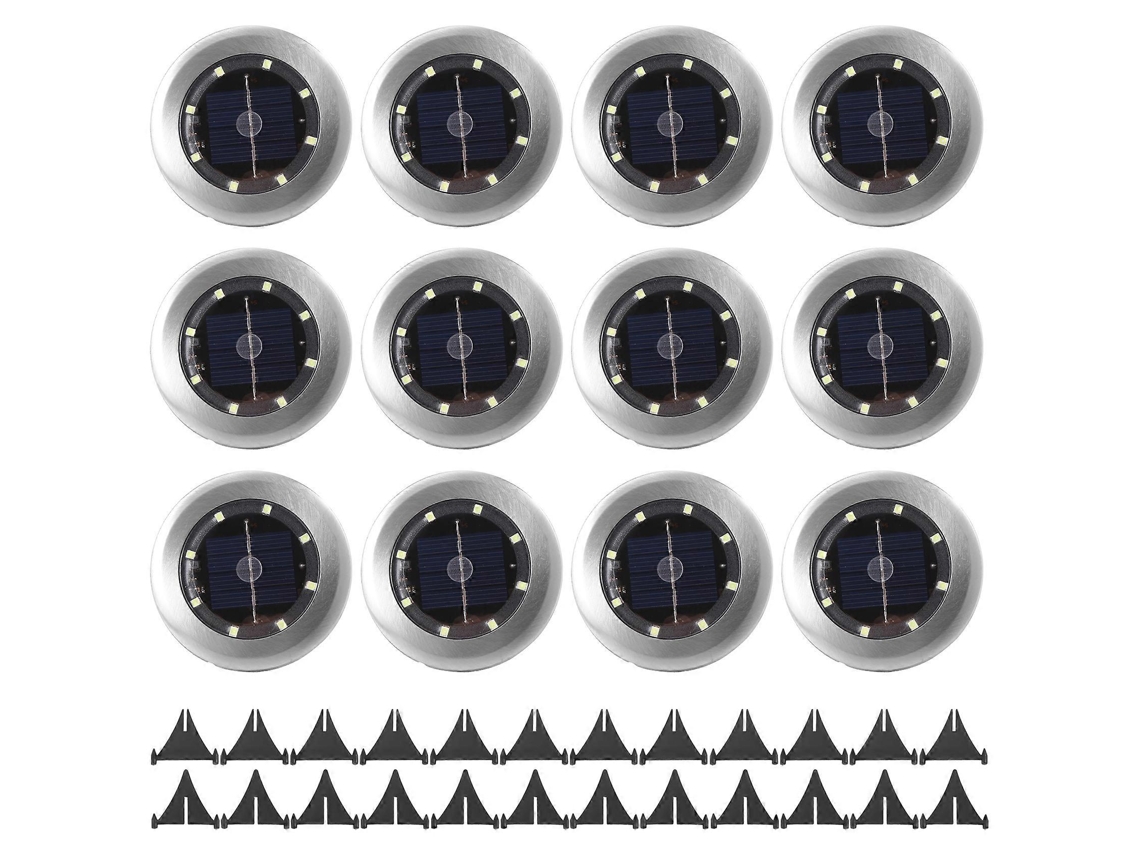 Kit com 12 Luminárias de Solo AQUAFORGE, 8 Leds, Ip65