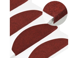 Tapetes De Escada Autoadesivos 15 Pcs 65x22,5x3,5 Cm Vermelho DKD HOME DECOR