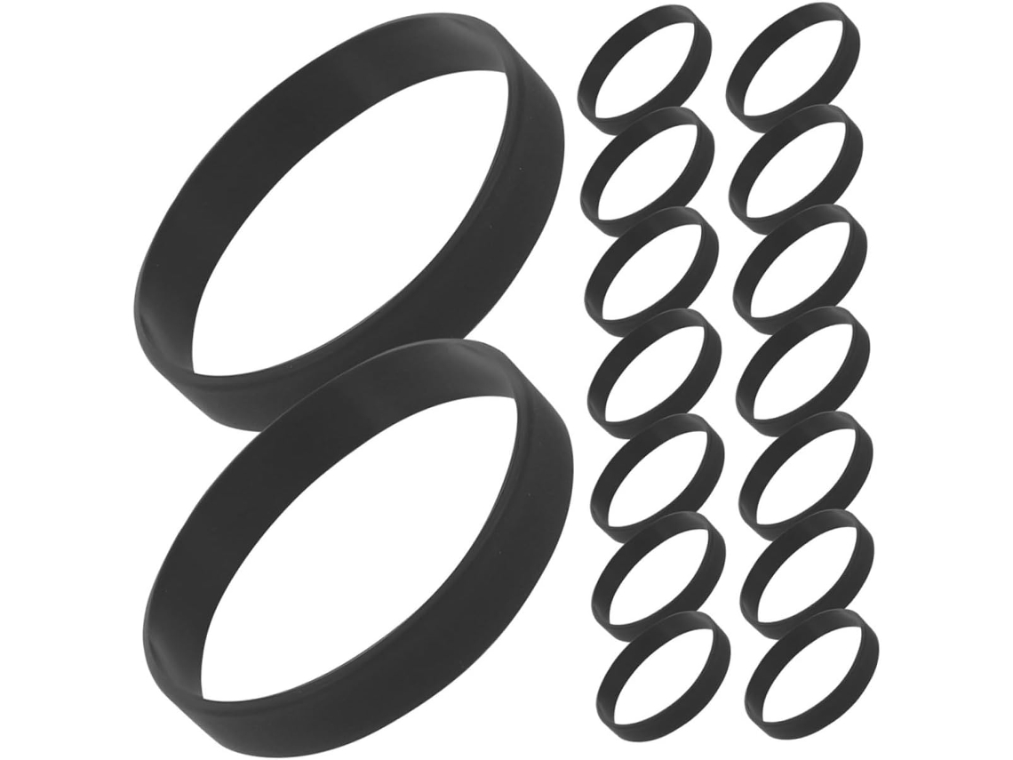 Housoutil Conjunto De 50-pulseiras Ajustáveis Silicone Preto, Pulseiras Esportivas Resistentes À Água Para Adultos