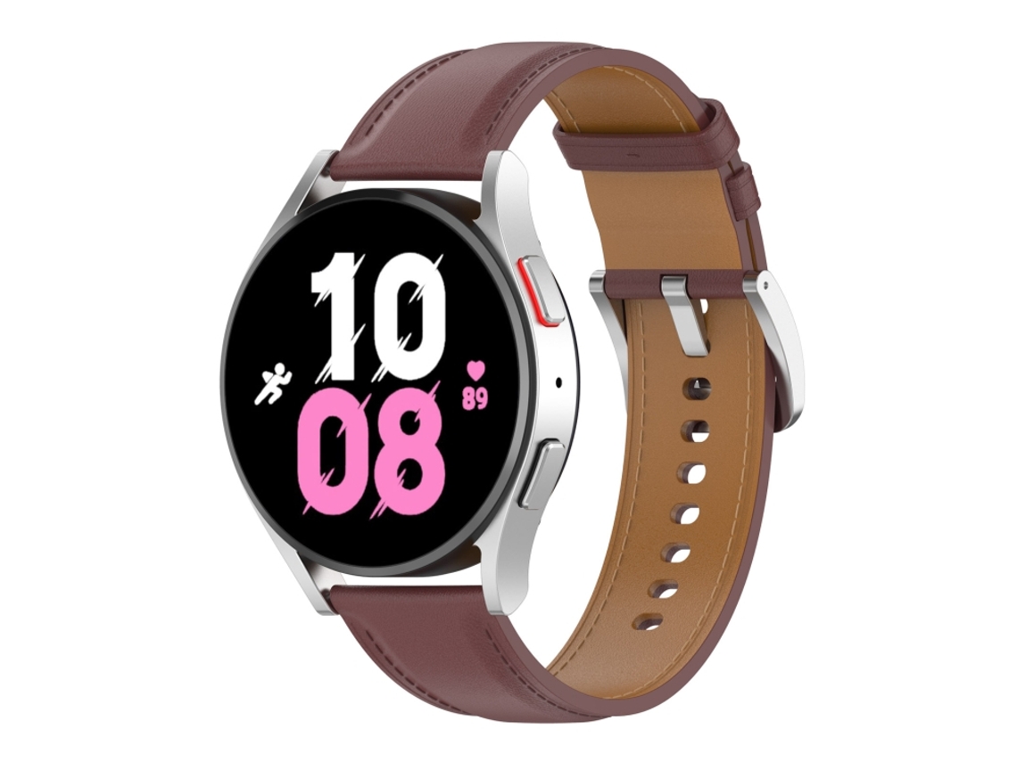Bracelete para Samsung Galaxy Watch 5 Couro Premium Marrom XIAOMOYU