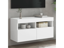 Vidaxl Móvel de Parede para Tv com Luzes Led 80x30x40 Cm Branco
