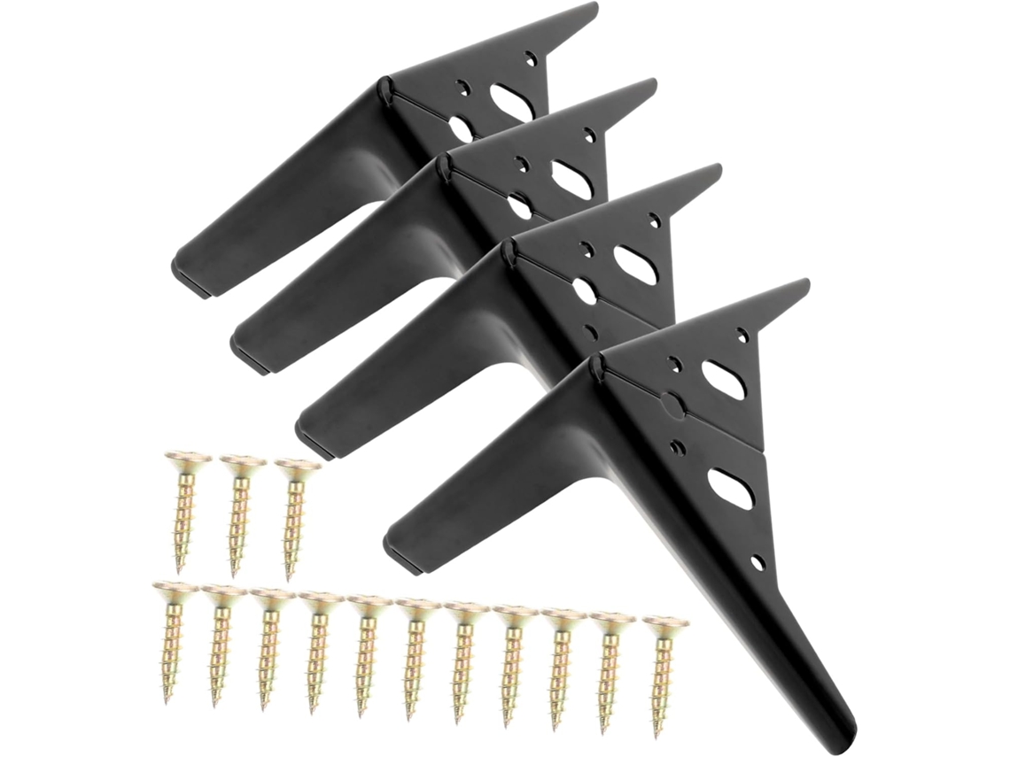 Conjunto De 4 Pés Metal Em Aço Para Móveis, Ideais Para Camas, Armários, Sofás E Mesas