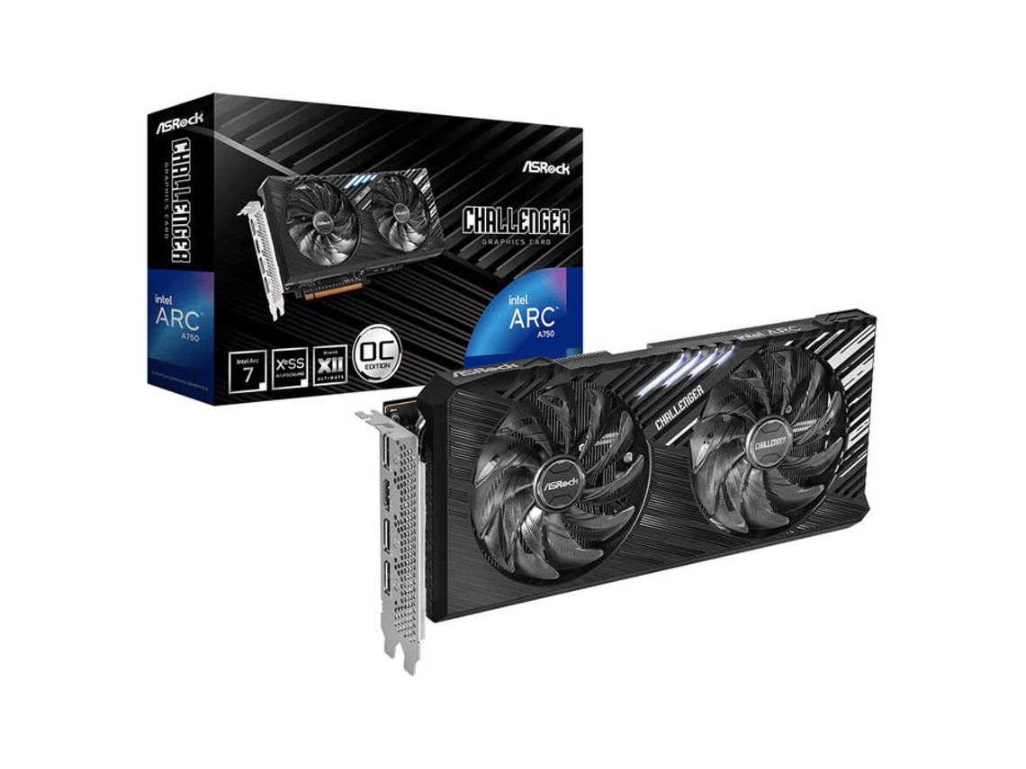 Placa de Vídeo Asrock A750 Challenger Se 8 Go Gddr6 Resfriamento Silencioso