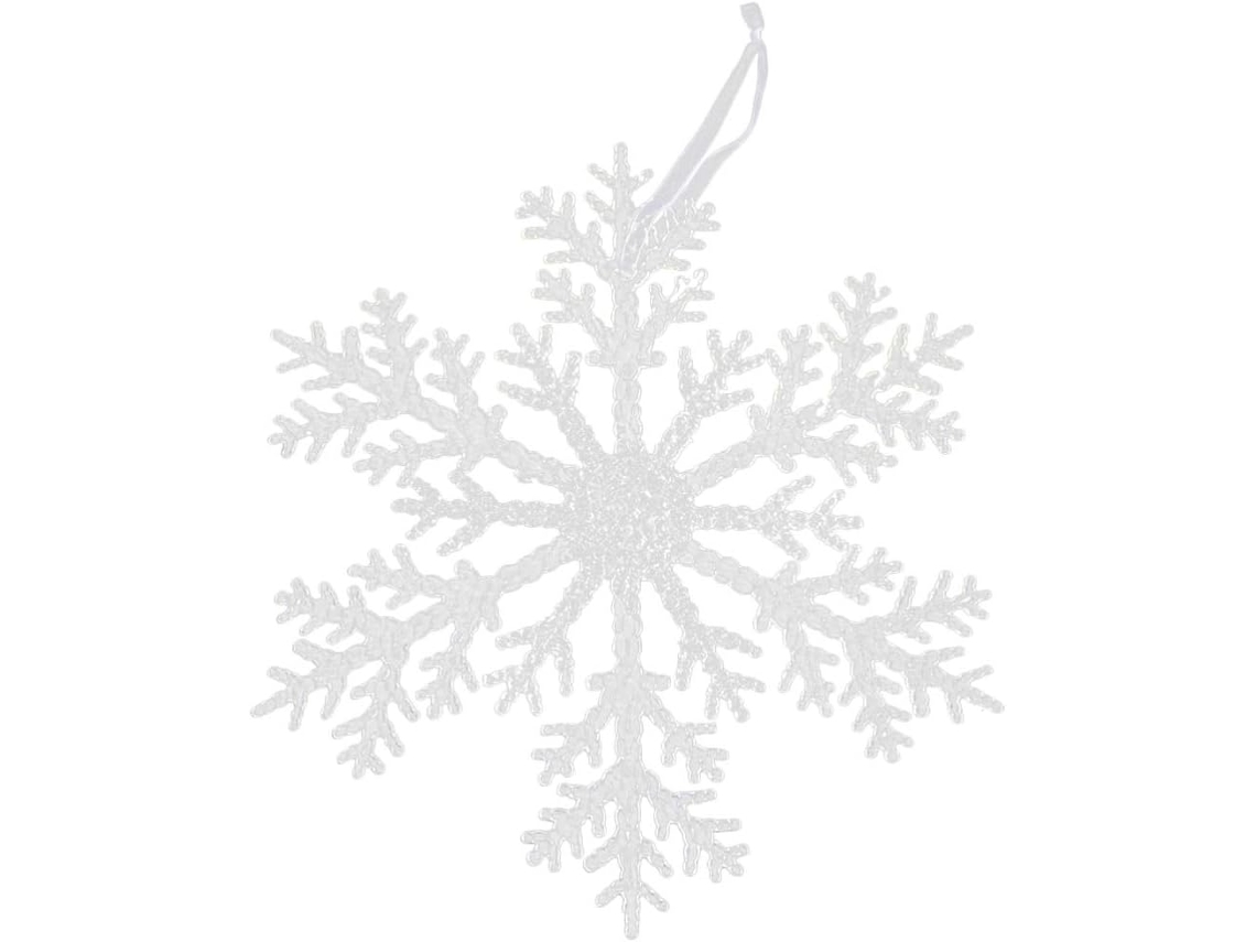 Floco De Neve Decorativo Em Acrílico Transparente , Ideal Para Árvore De Natal, Decoração Natalina E Gokoco