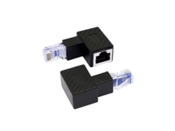Conjunto De 2 Adaptadores Ethernet Jormftte, Ângulo De 90 Graus, Rj45, Pretos