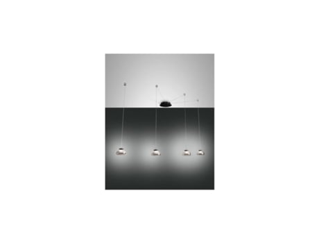 Lustre Pendente Arabella Led em Metal e Vidro Soprado Fumê 3547-49-126 FABAS LUCE