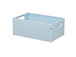 Cesta de plástico pequena plegável para organização de armazenamento em prateleiras ideal para casa cozinha escritório S/MARCA