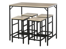 Conjunto de mesa de bar em estilo industrial