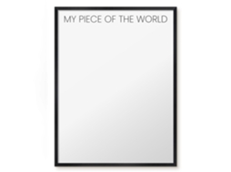 Quadro de vidro magnético "Meu pedaço do mundo" para o hall Espelharte (60x80 cm)