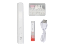 Lixadeira Elétrica Rebe-piz com LED, Recarregável via USB, 6 Cabeças e Rotação para Uso Frontal e Traseiro - Conjunto de Lixadeiras Elétricas para Unhas
