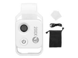 2026 microscópio Mini de Bolso para Celular 200x com Led, Microscópio Câmera para Celular