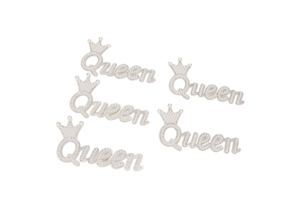 5 Parches Bordados Com Coroa Rainha Brilhante Para Decoração De Roupas Patches Diy De Costura