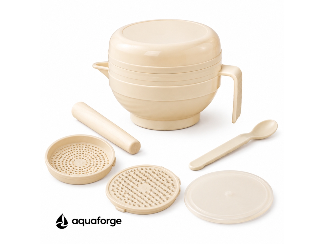 Moinho Manual Aquaforge Para Cozinha, Bege