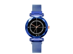 Reloj De Pulsera Para Hombre De Moda Casual Con Espejo Dial De Aleación Cuarzo Azul