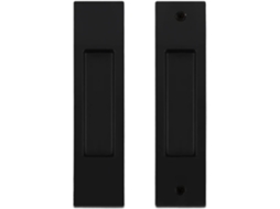 Conjunto De 2 Puxadores Para Porta Correr, Fivela Dupla Face, Puxador Pequeno Oculto Para Porta De Guarda Roupa Preto