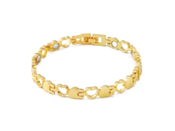 Pulseira De Cobre, Bracelete Magnética Em Formato De Coração, Um Presente Ideal Para Casais (ouro) Spqment