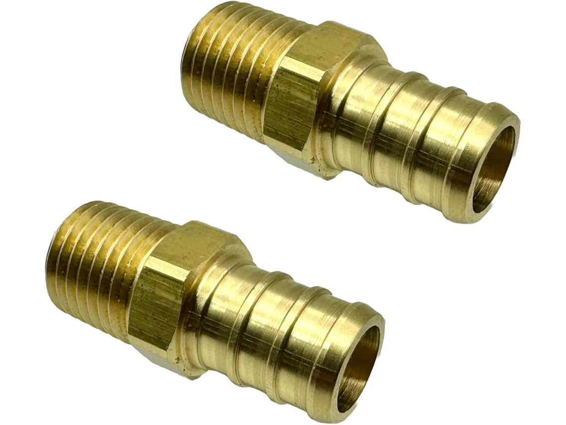 Adaptador De Mangueira Jardim 2 Peças, Água Latão 1/2 Polegada Pex