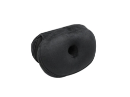 Cojín De Assento Multifuncional De Espuma De Memória Com Textura Dupla Para Aliviar Pressão E Correção Postural Negro