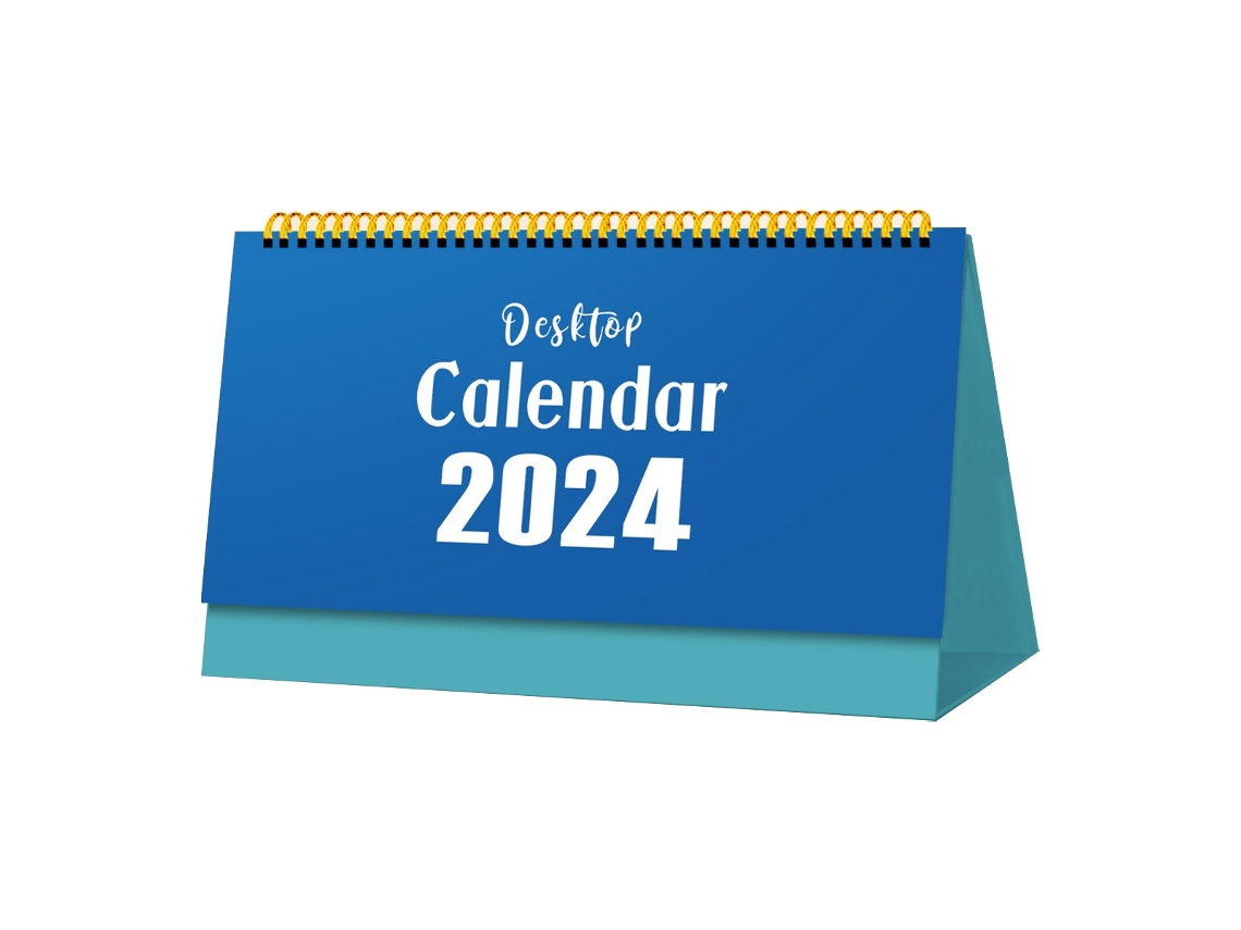 Calendário De Mesa Flip Standing 2024 2025, Jan. 2024 A Jun. 2025, 9,8 X 5,9, 18 Meses, Encadernação Com Arame Duplo